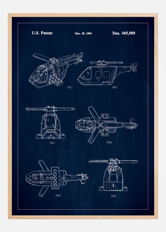 Patent Print - Lego Helicopter - Blue Įrašai