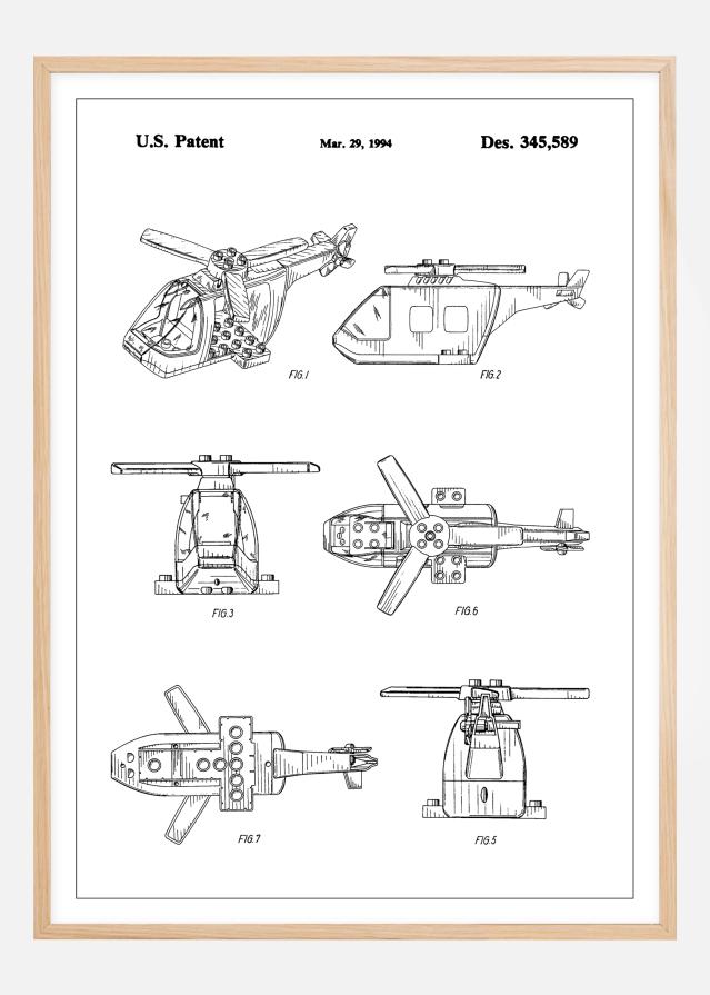 Patent Print - Lego Helicopter - White Įrašai