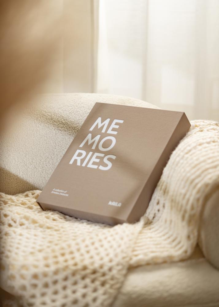 KAILA MEMORIES Grey/White - Coffee Table Photo Album (60 Juodi Puslapiai)